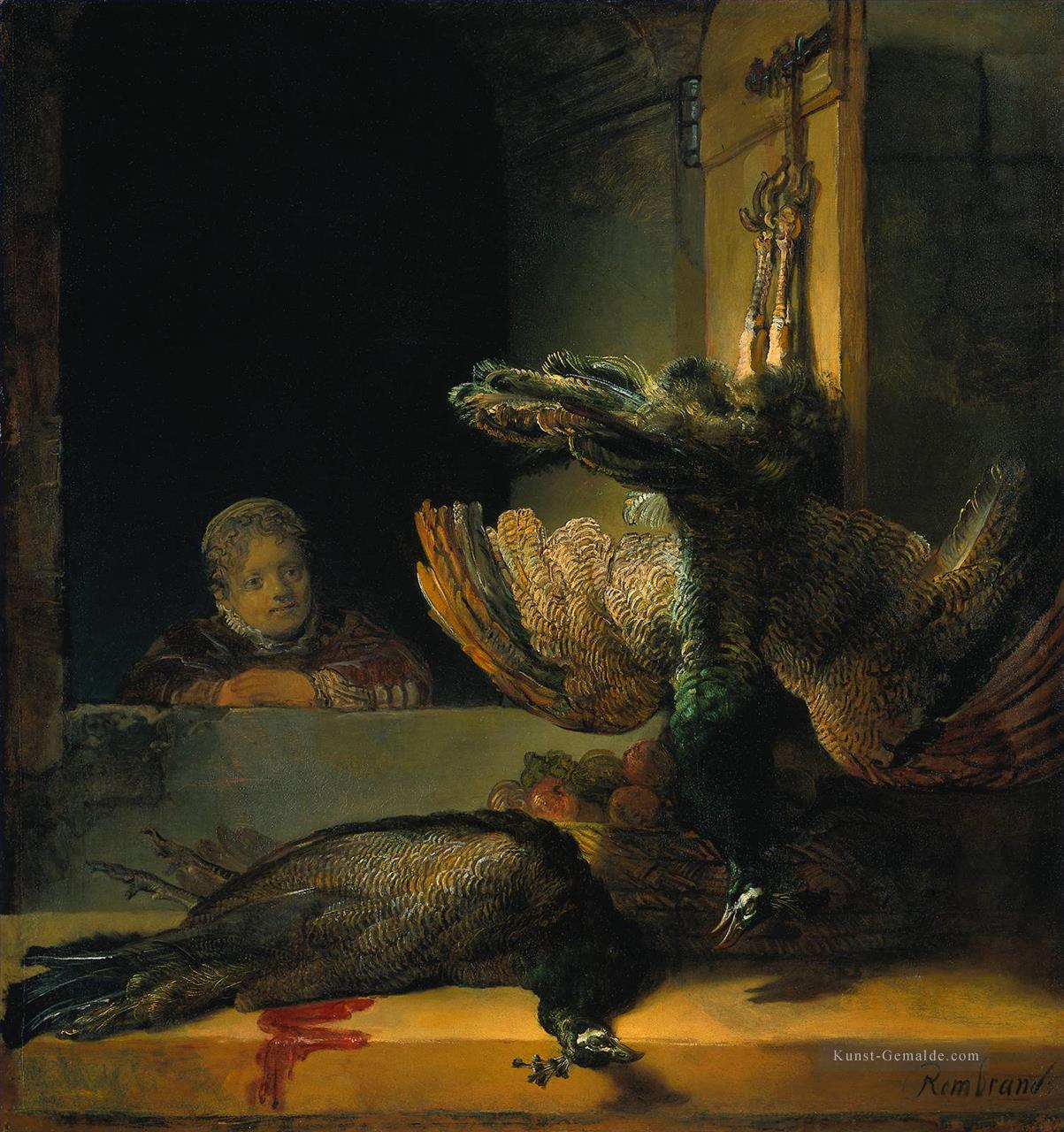 toten Pfauen Rembrandt Ölgemälde